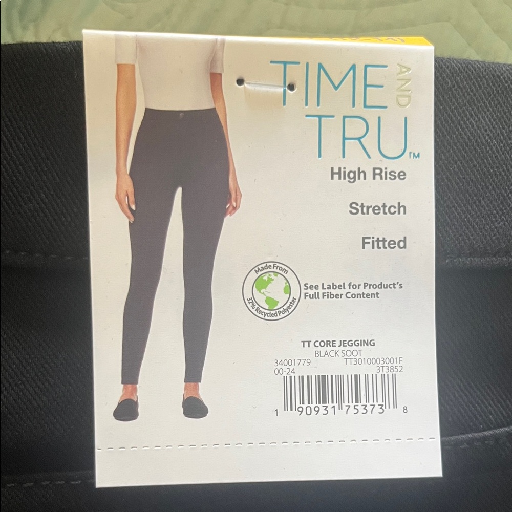 Time and Tru Black High Rise Stretch Jeggings